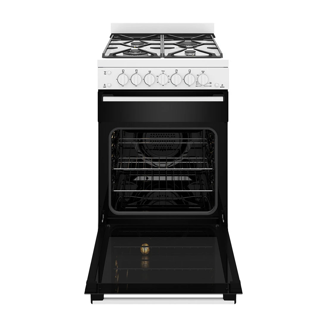 Westinghouse 60cm Freestanding Gas Oven and Gas Cooktop with Separate Grill White Westinghouse 60cm Freestanding Gas Oven And Gas Cooktop With Separate Grill White -Cook & Bathe WFG612WCH 2