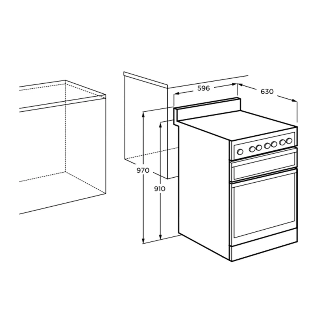 Westinghouse 60cm Freestanding Gas Oven and Gas Cooktop with Separate Grill White Westinghouse 60cm Freestanding Gas Oven And Gas Cooktop With Separate Grill White -Cook & Bathe WFG612WCH spec