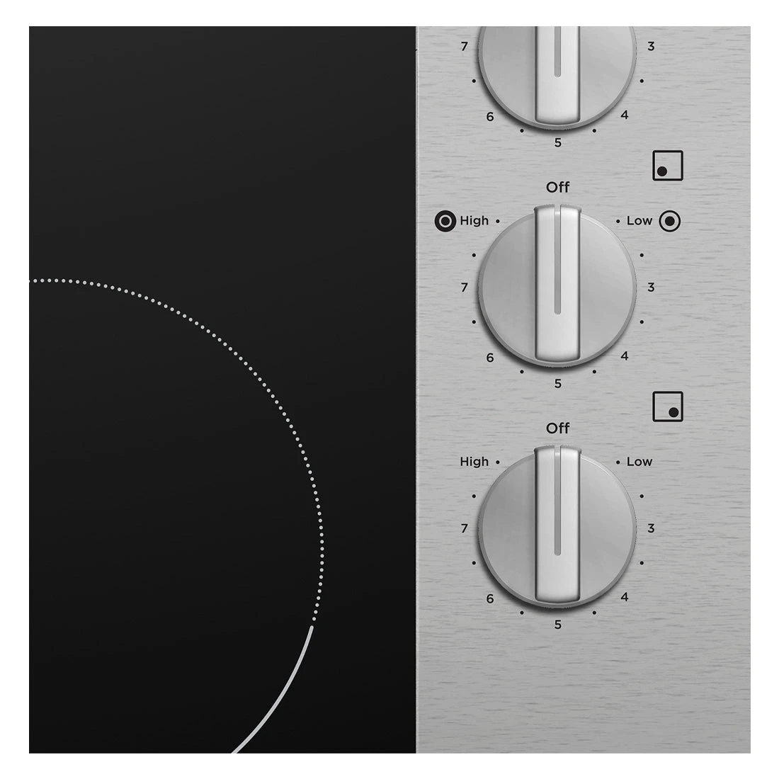 Westinghouse 60cm 4 Zone Ceramic Cooktop Stainless Steel Trim Westinghouse 60cm 4 Zone Ceramic Cooktop Stainless Steel Trim -Cook & Bathe WHC642SC