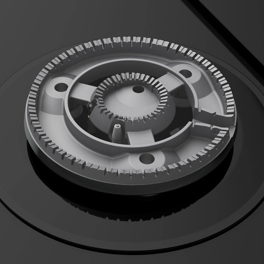 Westinghouse 60cm 3 Burner Black Ceramic Glass Gas Cooktop Westinghouse 60cm 3 Burner Black Ceramic Glass Gas Cooktop -Cook & Bathe WHG639BD 3