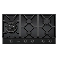 Westinghouse 90cm 5 Burner Black Ceramic Glass Gas Cooktop