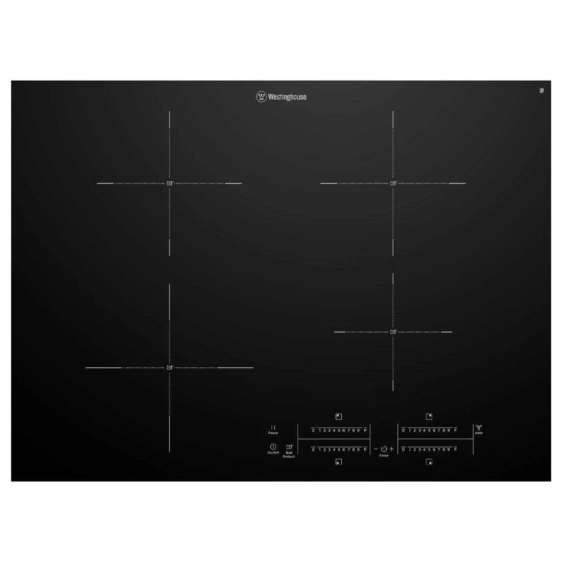 Westinghouse 70cm 4 Zone Induction Cooktop with BoilProtect Westinghouse 70cm 4 Zone Induction Cooktop With BoilProtect -Cook & Bathe WHI743BD