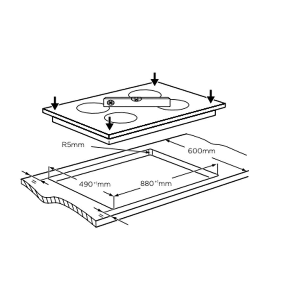 Westinghouse 90cm 4 Zone PowerLite Induction Cooktop Westinghouse 90cm 4 Zone PowerLite Induction Cooktop -Cook & Bathe WHI942BE spec