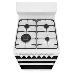 Westinghouse 54cm Freestanding Gas Oven And Gas Cooktop White -Cook & Bathe WLG512WCH