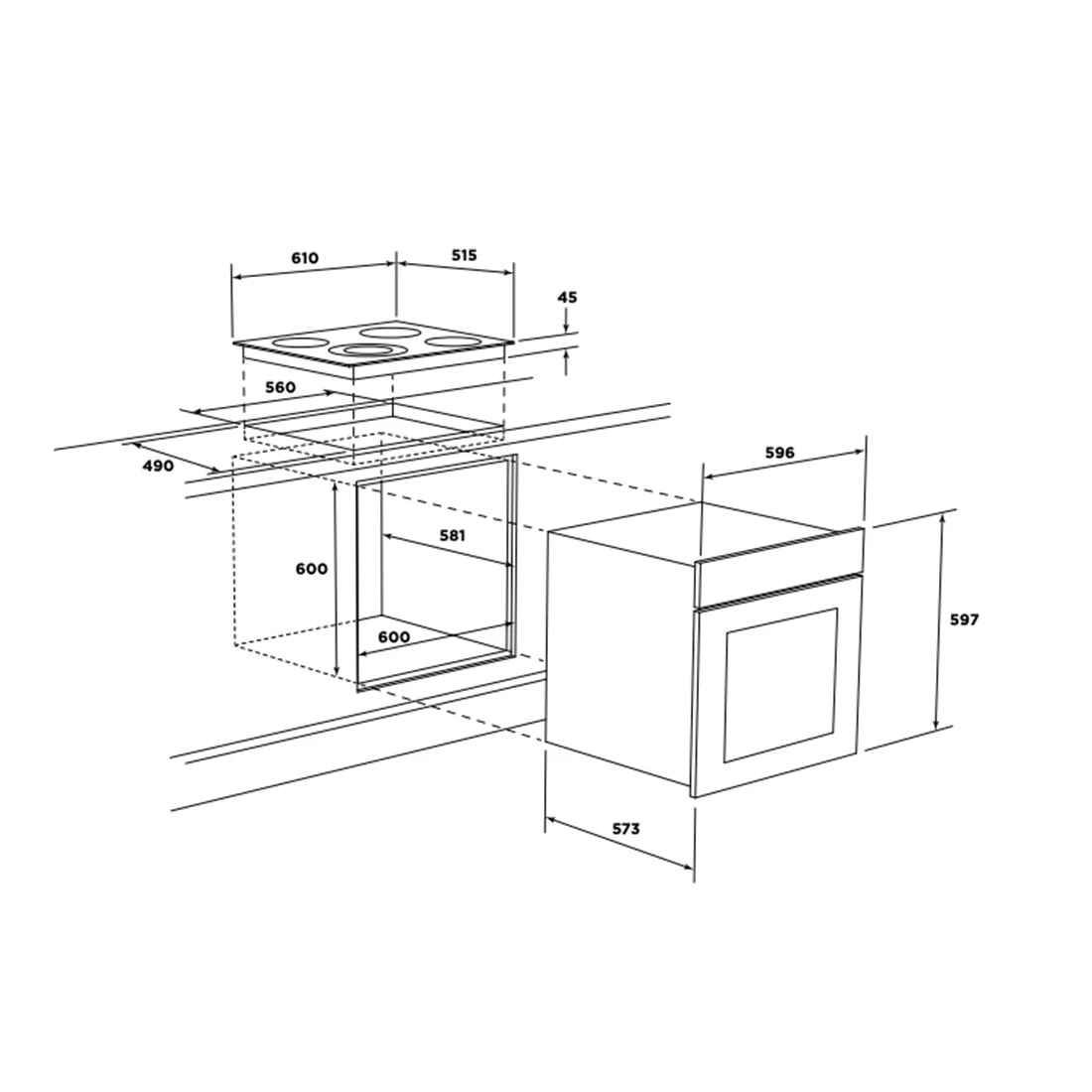 Westinghouse 60cm Multifunction 5 Oven with Ceramic Cooktop Westinghouse 60cm Multifunction 5 Oven With Ceramic Cooktop -Cook & Bathe WVE645SC spec