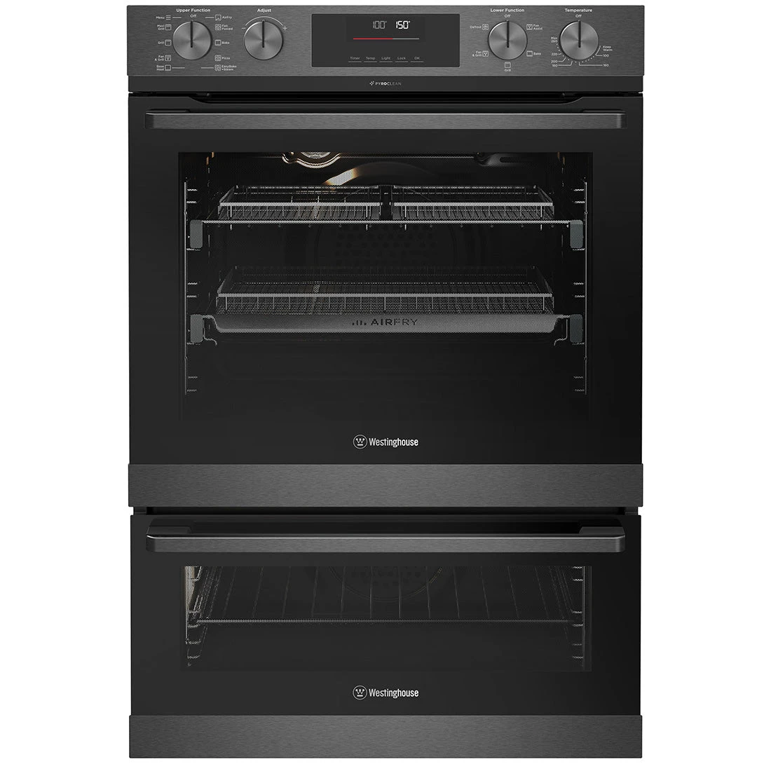 Westinghouse Double 10/5 Function Pyrolytic Steam Oven 60cm Dark Stainless Steel Westinghouse Double 10/5 Function Pyrolytic Steam Oven 60cm Dark Stainless Steel -Cook & Bathe WVEP6727DD product web