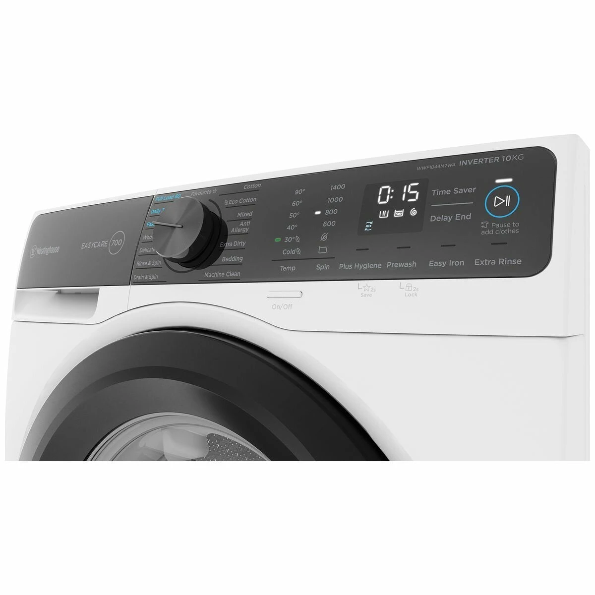 Westinghouse EasyCare Front Load Washer 10kg White Westinghouse EasyCare Front Load Washer 10kg White -Cook & Bathe WWF1044M7WA product2