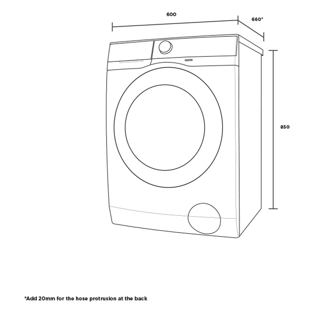Westinghouse EasyCare Front Load Washer 10kg White Westinghouse EasyCare Front Load Washer 10kg White -Cook & Bathe WWF1044M7WA spec web