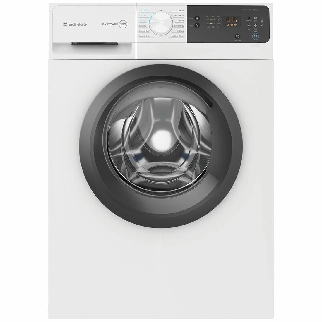 Westinghouse EasyCare 300 Series Front Load Washer 7.5kg White Westinghouse EasyCare 300 Series Front Load Washer 7.5kg White -Cook & Bathe WWF7524N3WA product1 web