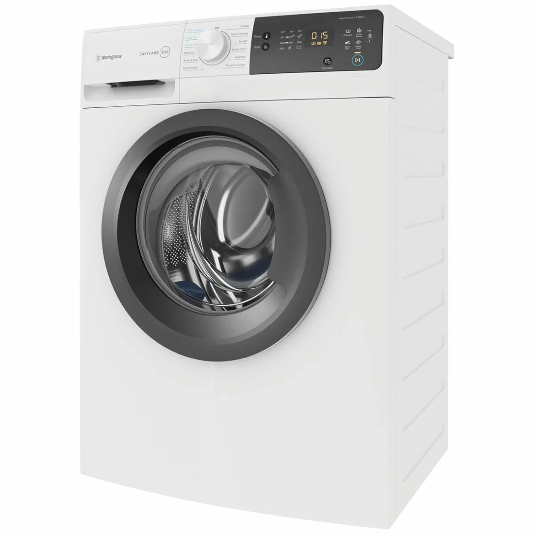 Westinghouse EasyCare 300 Series Front Load Washer 7.5kg White Westinghouse EasyCare 300 Series Front Load Washer 7.5kg White -Cook & Bathe WWF7524N3WA product2 web