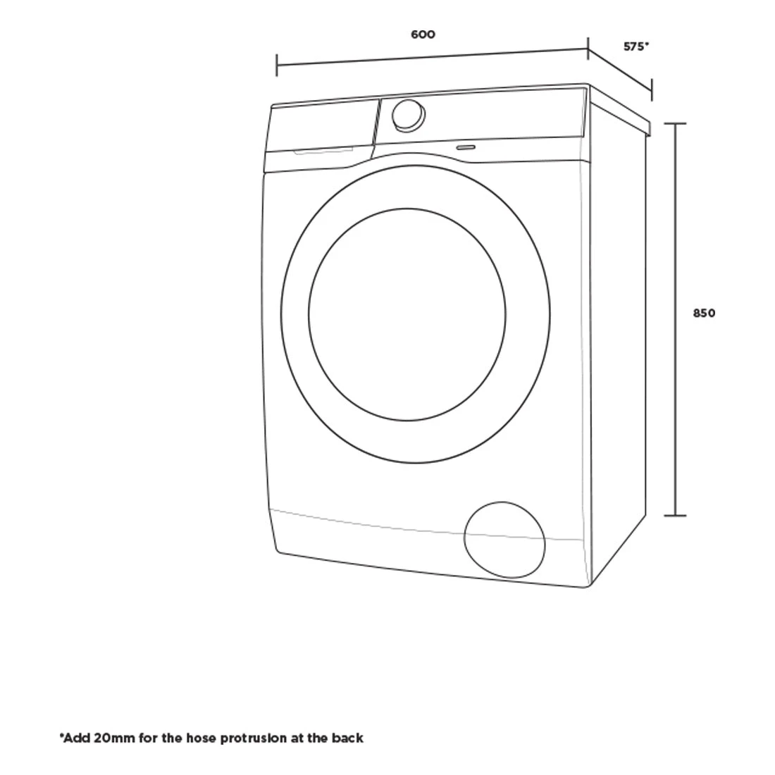 Westinghouse EasyCare 300 Series Front Load Washer 7.5kg White Westinghouse EasyCare 300 Series Front Load Washer 7.5kg White -Cook & Bathe WWF7524N3WA spec web