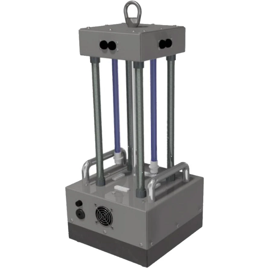 American Ultraviolet MRS14-4-4P UVC Portable - 88W UV Output - Sensor Safety Shut Off - Remote(Pls mobile series uvc portable air and surface sanitizer 14in bulbs 4 lamps) American Ultraviolet MRS14-4-4P UVC Portable - 88W UV Output - Sensor Safety Shut Off - Remote(Pls Mobile Series Uvc Portable Air And Surface Sanitizer 14in Bulbs 4 Lamps) -Cook & Bathe americanuv mrs144p back view