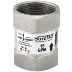 Atlantic UV Flow Control: 15 GPM 1-1/2" FNPT - NSF 61 / 372 Approved - 304SST(Flow Control 15 Gpm Fnpt 304 Sst Nsf 61 Approved 27 1213)