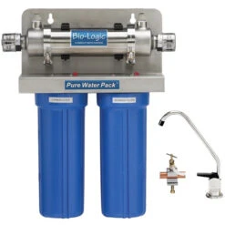 Bio-Logic Pure Water Pack UVC Water Purifier - 1.5 GPM - 3/8" NPT Inlet/Outlet - 2 Filters(Bio Logic Pure Water Pack Lamp Quartz Sleeve Filters Included)
