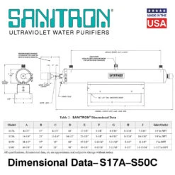 Sanitron S17A UVC Water Purifier - 3 GPM - 3/4" NPT Inlet/Outlet - Single Chamber(Sanitron Uv Water Purifiers 3 Gpm Single Chamber Models Lamp Quartz Sleeve Included) 4 Sanitron S17A UVC Water Purifier - 3 GPM - 3/4" NPT Inlet/Outlet - Single Chamber(Sanitron Uv Water Purifiers 3 Gpm Single Chamber Models Lamp Quartz Sleeve Included) -Cook & Bathe b320402dc27feeaeb65f8f0336dc b7847e45 34d5 4b5c ad90 4583b8ced46e