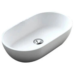 Fienza Nero Solid Surface Basin White