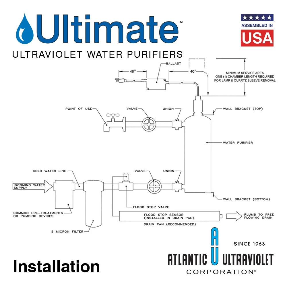Ultimate U4 Ultraviolet UVC Water Purifier - 4 GPM - 3/4" NPT Inlet/Outlet - Vertical Mount(Ultimate ultraviolet water purifiers 4 gpm lamp quartz sleeve included) Ultimate U4 Ultraviolet UVC Water Purifier - 4 GPM - 3/4" NPT Inlet/Outlet - Vertical Mount(Ultimate Ultraviolet Water Purifiers 4 Gpm Lamp Quartz Sleeve Included) -Cook & Bathe e9f2a834aaf2d63a2e7d27cfdb30 e6fe2dd0 b1b4 4373 800b 4de77718ef15