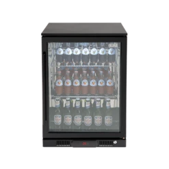 Euro Alfresco Single Door Beverage Cooler, Right Hinge, Matte Black, 138L