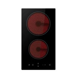 Euro Appliances Ceran Touch Electric Cooktop, Black Glass, 30cm