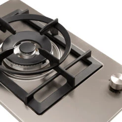 Euro Alfresco Domino Gas Wok Cooktop, Stainless Steel, 30cm 2 Euro Alfresco Domino Gas Wok Cooktop, Stainless Steel, 30cm -Cook & Bathe emjg30wsx closeup3 web