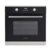 Euro Appliances Electric Multifunction Oven, Black Glass And Stainless Steel, 60cm