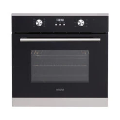 Euro Appliances Electric Multifunction Oven, Black Glass And Stainless Steel, 60cm