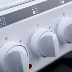 Euro Appliances Electric Freestanding Oven, White, 50cm 3 Euro Appliances Electric Freestanding Oven, White, 50cm -Cook & Bathe ev500ewh closeup2