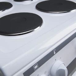 Euro Appliances Electric Freestanding Oven, White, 50cm 6 Euro Appliances Electric Freestanding Oven, White, 50cm -Cook & Bathe ev500ewh closeup4