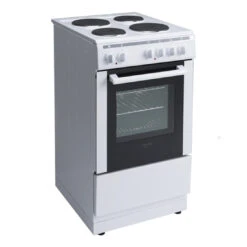Euro Appliances Electric Freestanding Oven, White, 50cm 2 Euro Appliances Electric Freestanding Oven, White, 50cm -Cook & Bathe ev500ewh side