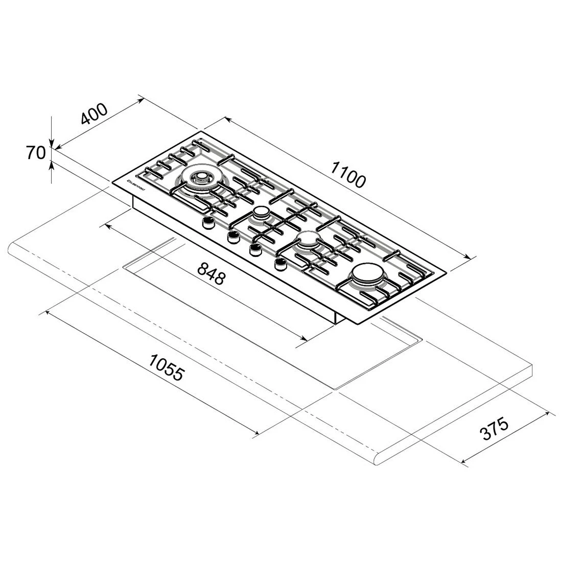 Kleenmaid Gas Cooktop Stainless Steel 110cm Kleenmaid Gas Cooktop Stainless Steel 110cm -Cook & Bathe gct11030 spec