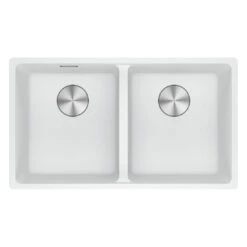 Franke Maris Granite Double Bowl Sink, 350-350mm, Polar White