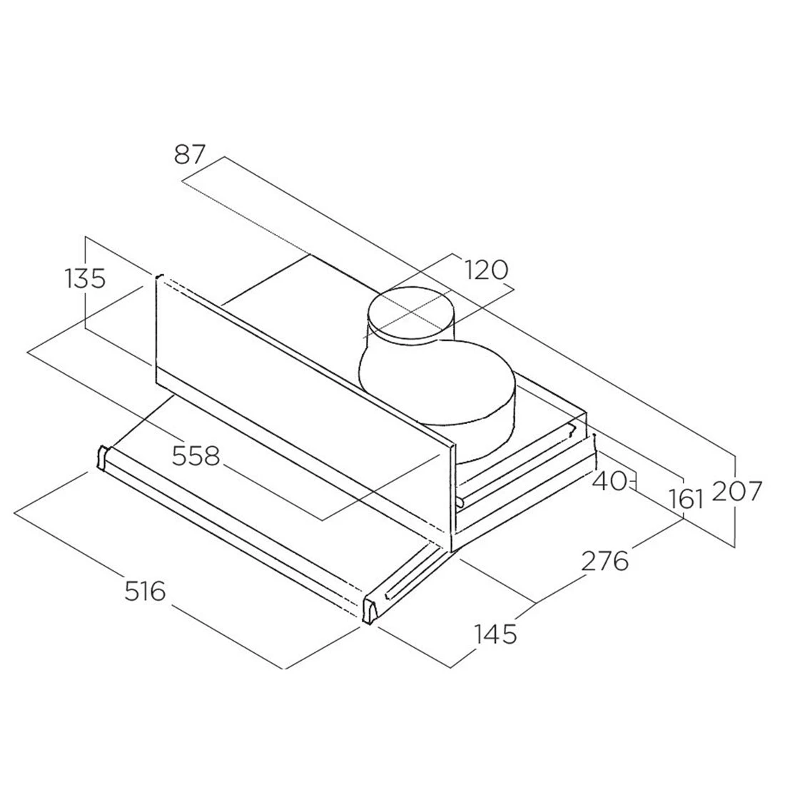 Kleenmaid Concealed Slide Out Rangehood Stainless Steel 60cm Kleenmaid Concealed Slide Out Rangehood Stainless Steel 60cm -Cook & Bathe rhsog61 spec