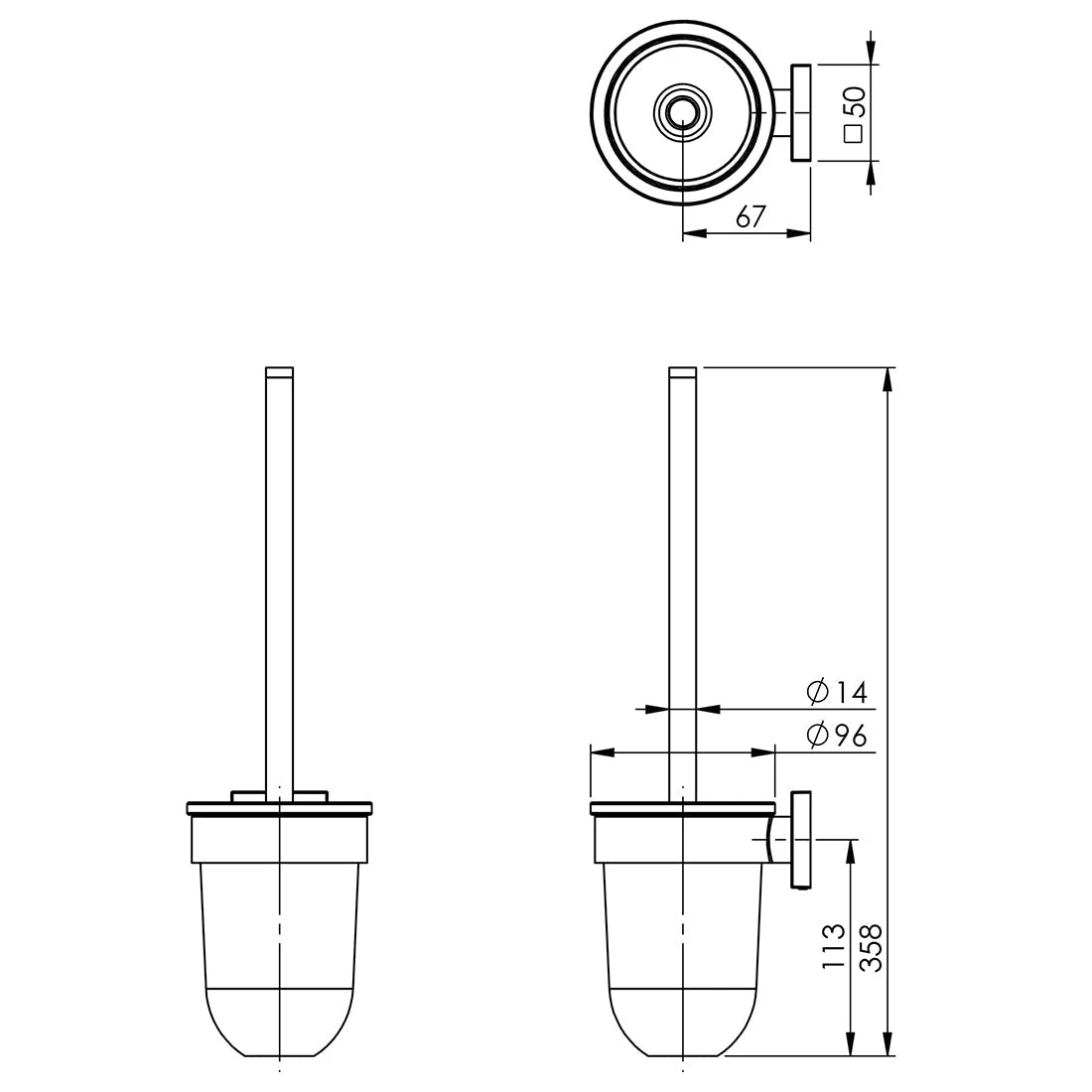 Phoenix Radii Toilet Brush And Holder Square Plate Chrome Phoenix Radii Toilet Brush And Holder Square Plate Chrome -Cook & Bathe rs50800c spec web