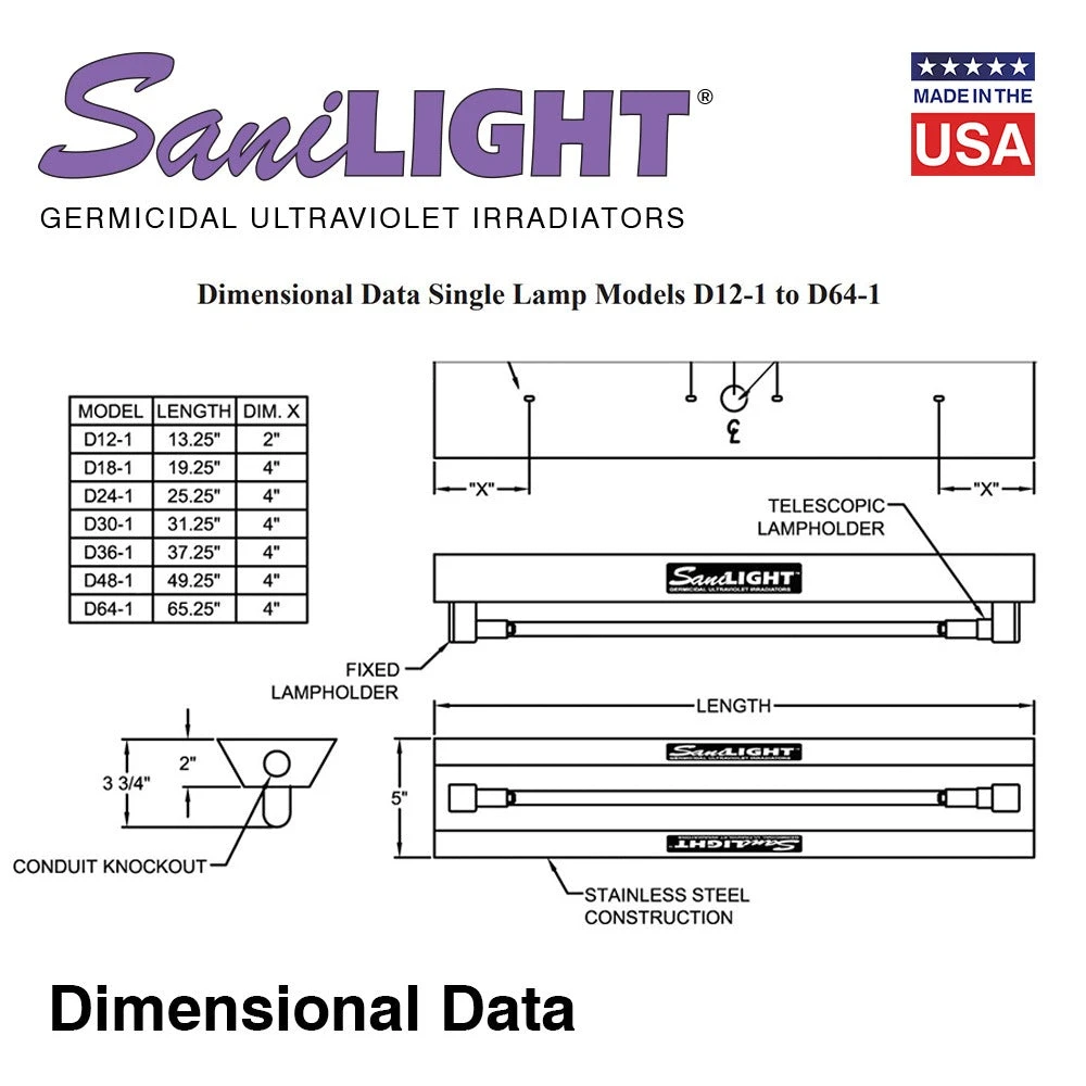 SaniLIGHT UVC Air & Surface Irradiating Fixture - 8.5W UV Output - 37.25" Length - 1 Bulb - Cold Cathode(Sanilight uv air and surface irradiating fixtures cold cathode 37 25 length) SaniLIGHT UVC Air & Surface Irradiating Fixture - 8.5W UV Output - 37.25" Length - 1 Bulb - Cold Cathode(Sanilight Uv Air And Surface Irradiating Fixtures Cold Cathode 37 25 Length) -Cook & Bathe sanilight 1lamp dimensions 8596c61b baee 441e 80d3 8dfb99abaf80