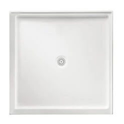 Marbletrend Flinders Polymarble Square Shower Base 820mm X 820mm Double Entry