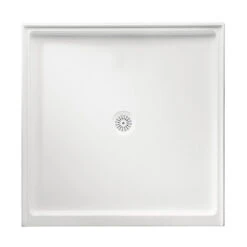 Marbletrend Flinders Polymarble Square Shower Base 820 X 820mm Centre Outlet