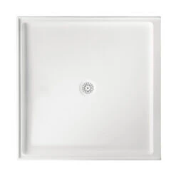 Marbletrend Flinders Polymarble Square Shower Base 820mm X 820mm Right Hand Return