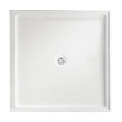 Marbletrend Flinders Polymarble Square Shower Base 900mm X 900mm Left Hand Return