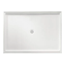 Marbletrend Flinders Polymarble Rectangle Shower Base 1220 X 900mm Centre Outlet
