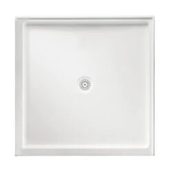 Marbletrend Flinders Polymarble Square Shower Base 1000x1000mm Double Entry