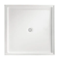 Marbletrend Flinders Polymarble Square Shower Base 1000mm X 1000mm Left Hand Return