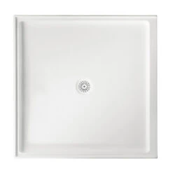 Marbletrend Flinders Polymarble Square Shower Base 1000mm X 1000mm Right Hand Return