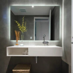 Ablaze SS Range Pencil Edge Backlit Mirror With Demister 1200 X 800