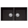 Oliveri Santorini Black Double Bowl Undermount Sink