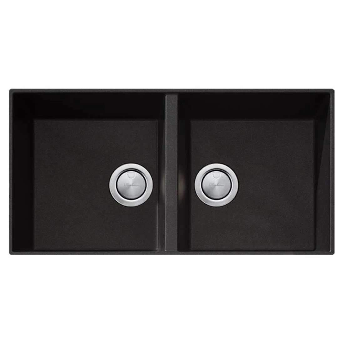 Oliveri Santorini Black Double Bowl Undermount Sink Oliveri Santorini Black Double Bowl Undermount Sink -Cook & Bathe st bl1563u web