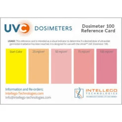 UVC Dosimeter - 100mJ - 254nm - 25 Dots(Uvc Dosimeter Dots 100mj) -Cook & Bathe uvc254 colorchart