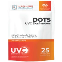 UVC Dosimeter - 100mJ - 254nm - 25 Dots(Uvc Dosimeter Dots 100mj)