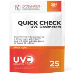 UVC Dosimeter - 6/15/25mJ - 254nm - Quick Check - 25 Cards(Uvc Dosimeter Photochromic Measurement Cards 6 15 25mj)