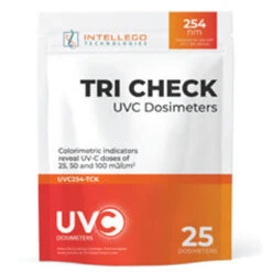 UVC Dosimeter - 25/50/100mJ Tri-Check - 254nm - 25 Cards(Uvc Dosimeter 25 50 100mj Tri Check 254nm 25 Cards)