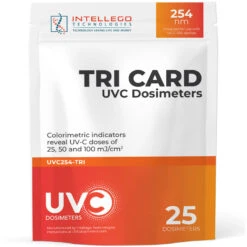 UVC Dosimeter - 25/50/100mJ - 254nm - 25 Cards(Uvc Dosimeter Photochromic Measurement Cards 25 50 100mj)